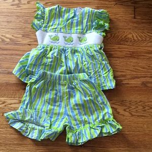 Smocked shirt and pants